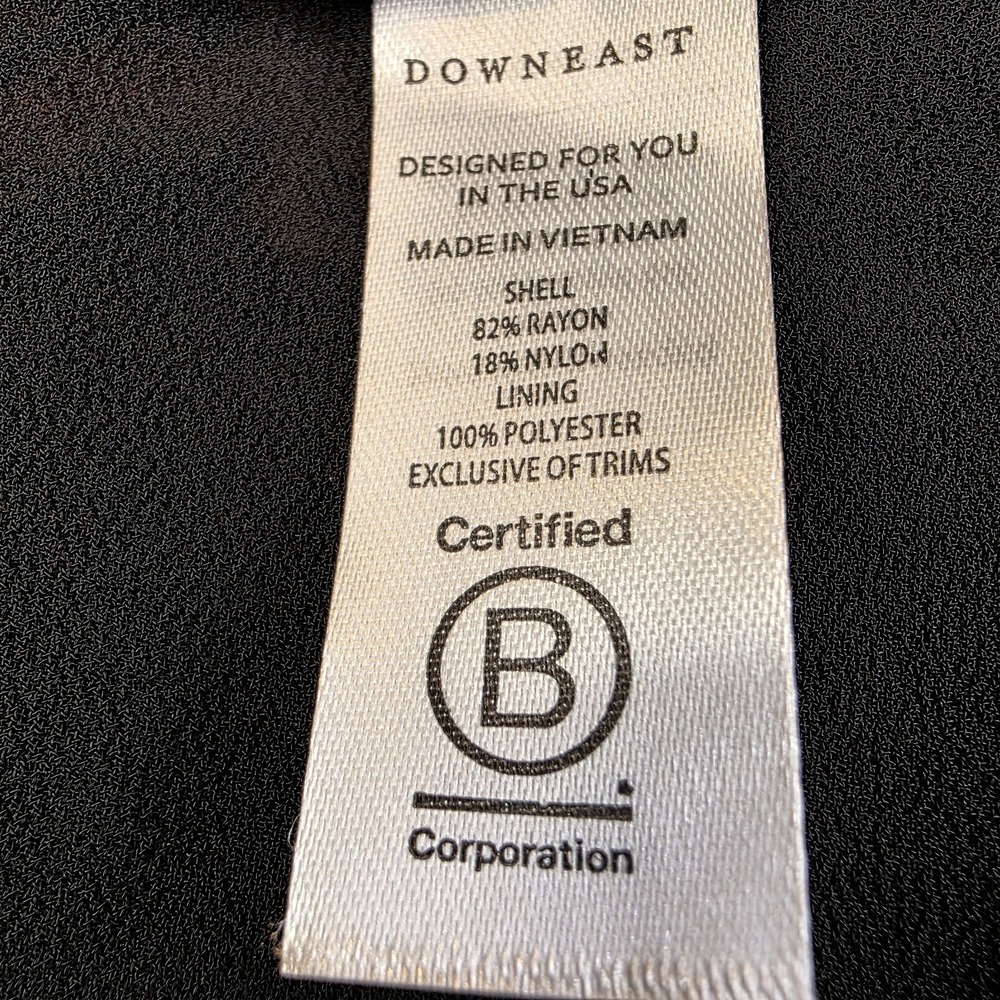 Downeast Dress L Black Paisley Floral Holly Velvet Burnout Ruffle Neckline NWT - Picture 6 of 8